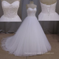 Роскошный-Line жемчуг аппликации кружево спинки свадебное платье Принцесса